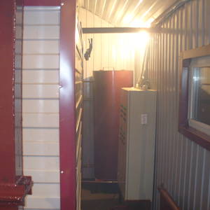 Модульная котельная МКУ-0,2 на основе котла КВр-0,2 на дровах с колосниковой решеткой