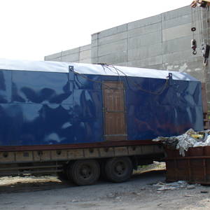 Модульная котельная МКУ-0,8 на основе 2 котлов КВм-0,4 на древесных отходах со шнековой подачей