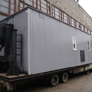 Модульная котельная МКУ-0,8 на основе котла КВр-0,8 на дровах с топкой ОУР