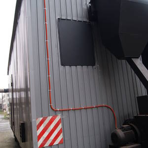 Модульная котельная МКУ-0,9 на основе котла КВр-0,9 на дровах с топкой ОУР