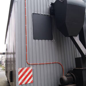 Модульная котельная МКУ-0,9 на основе котла КВр-0,9 на дровах с топкой ОУР