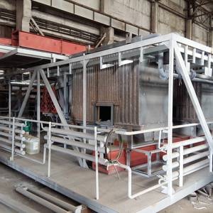 Модульная котельная МКУ-2,7 на основе 3 котлов КВр-0,9 на дровах с топкой ОУР